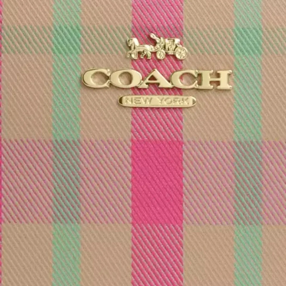 Coach Jamie Mini Pink plaid Camera Bag NWT !!!